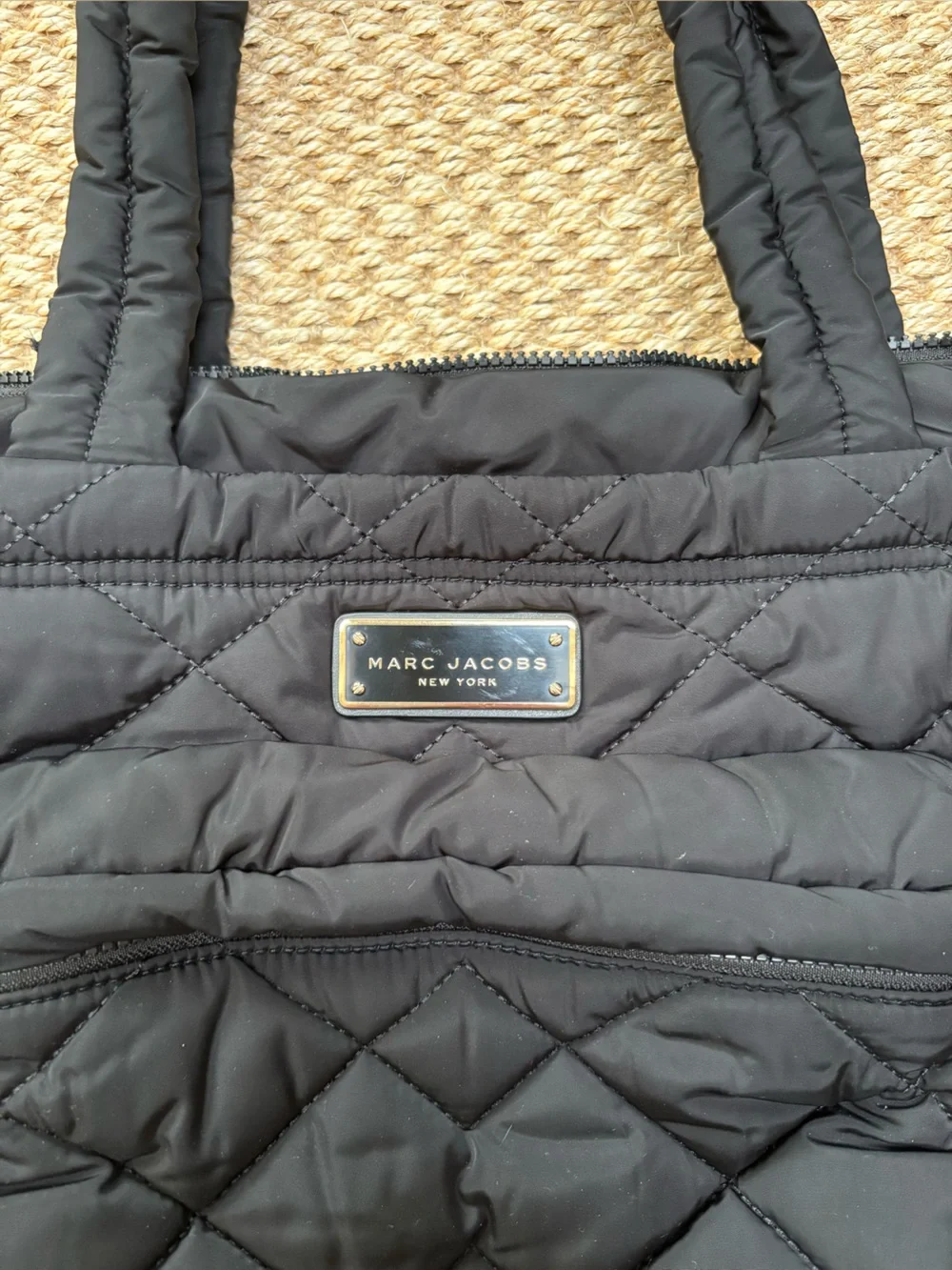 Marc Jacobs Marc Crosby Nylon Quilted Diaper Bag in black
